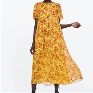 Zara Yellow Floral Dress